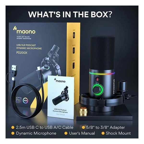 Micro thu âm dynamic Maono PD200X
