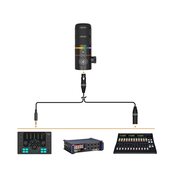 Micro Comica EJoy D10 Pro RGB Cardioid Dynamic (bản Arm)