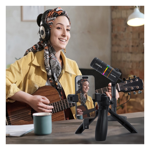 Micro Comica EJoy D10 Pro RGB Cardioid Dynamic (bản chân để bàn)