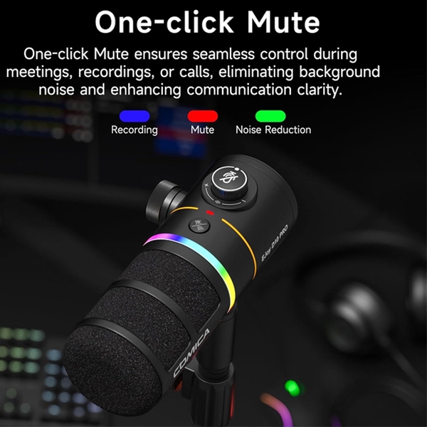 Micro Comica EJoy D10 Pro RGB Cardioid Dynamic (bản chân để bàn)
