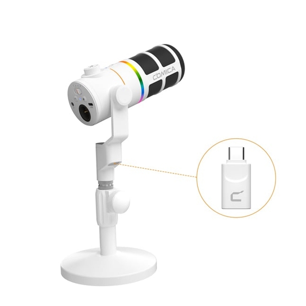 Micro Comica EJoy D10 Pro RGB Cardioid Dynamic (bản chân để bàn)