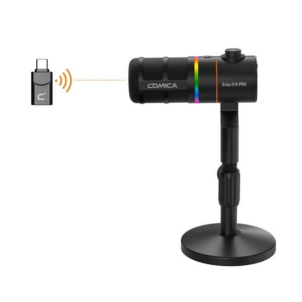 Micro Comica EJoy D10 Pro RGB Cardioid Dynamic (bản chân để bàn)