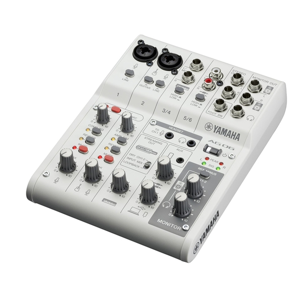 Mixer Livestream Yamaha AG06 MK2 (màu trắng/đen) - Chính Hãng