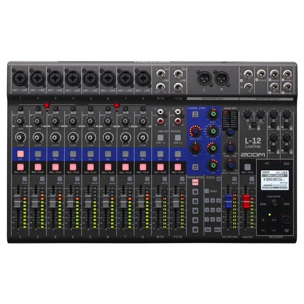 Bàn Trộn Mixer Recorder ZOOM LiveTrak L12 (Hàng Order)