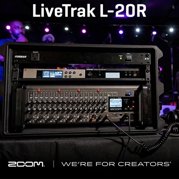 Mixer Digital phòng thu Zoom Livetrak L20R