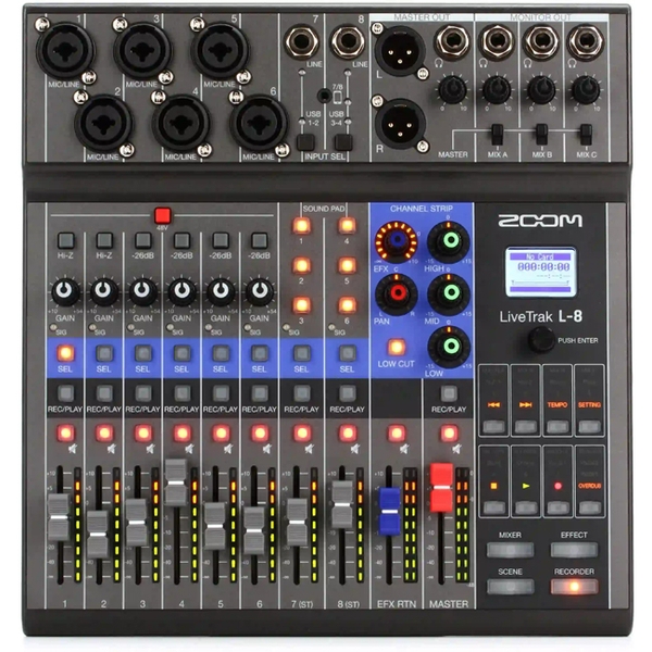 Bàn Trộn Mixer Recorder ZOOM LiveTrak L8 (hàng order)