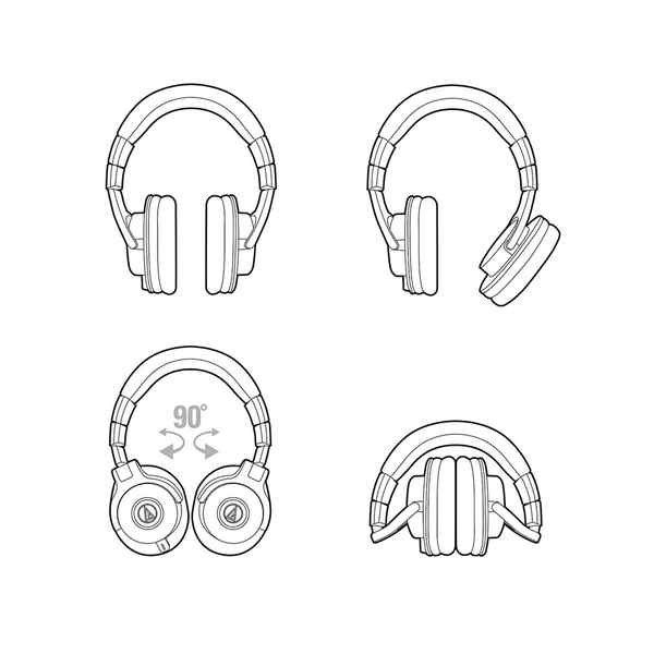 Tai nghe Kiểm Âm Audio Technica ATH M40x (chính hãng)