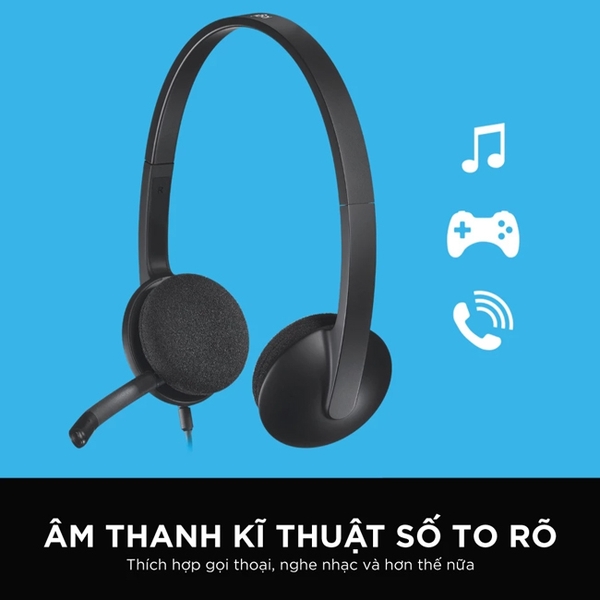 Tai nghe vi tính USB Logitech H340