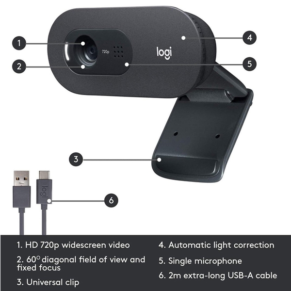 Webcam ghi hình Có Mic Logitech C505 (960-001370)