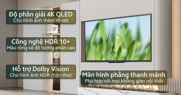 Google Tivi Coocaa 4K QLED 55 inch 55Y73 Pro 2024
