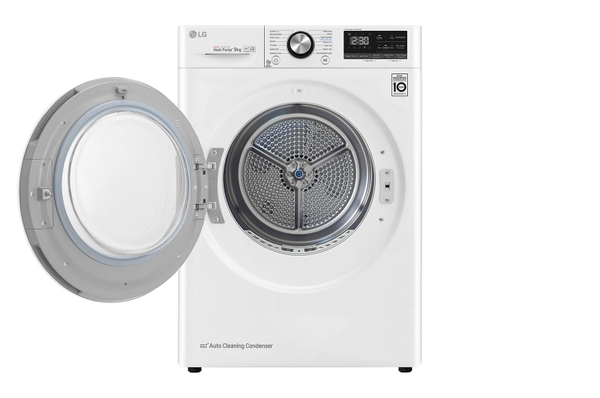Máy sấy LG DUAL Inverter Heat Pump™ 9kg màu trắng DVHP09W