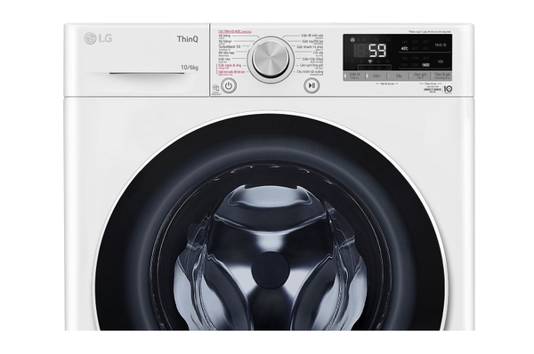 Máy giặt sấy lồng ngang LG AI DD™ Inverter 10kg màu trắng FV1410D4W1