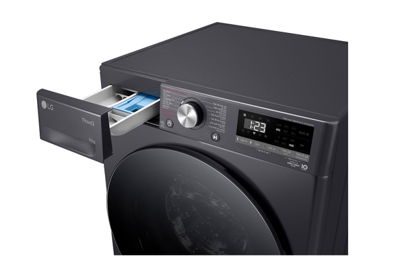 Máy giặt lồng ngang LG AI DD™ Inverter 10kg màu đen FV1410S4M1