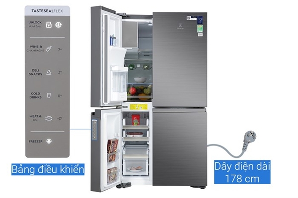 Tủ lạnh Electrolux Inverter 609 Lít EQE6879A-B