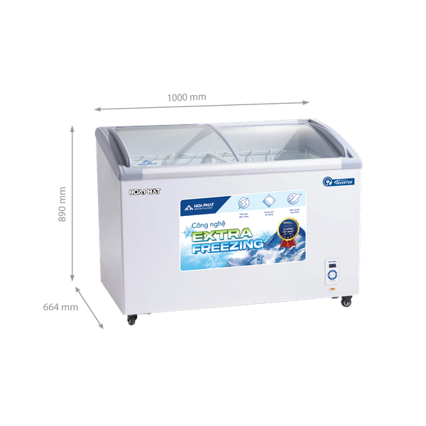 Tủ đông trưng bày Hòa Phát Inverter HSF AD8280.C1 280 lít