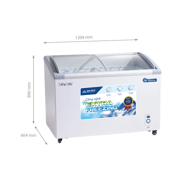 Tủ đông trưng bày Hòa Phát Inverter HSF AD8357.C1 357 lít