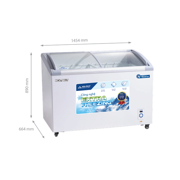 Tủ đông trưng bày Hòa Phát Inverter HSF AD8451.C1 451 lít
