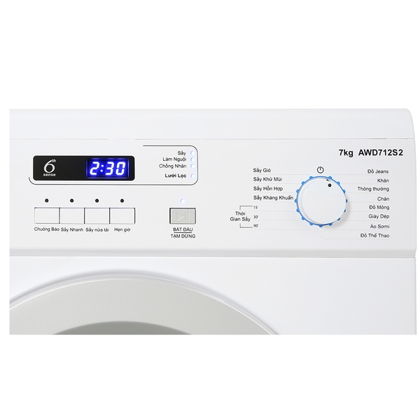 Máy sấy thông hơi Whirlpool 7 kg AWD712S2
