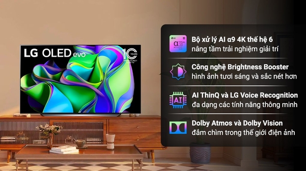 Smart Tivi OLED LG AI 4K 83 inch 83C3PSA