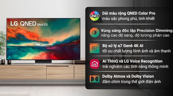 Smart Tivi QNED LG AI 4K 75 inch 75QNED86SRA