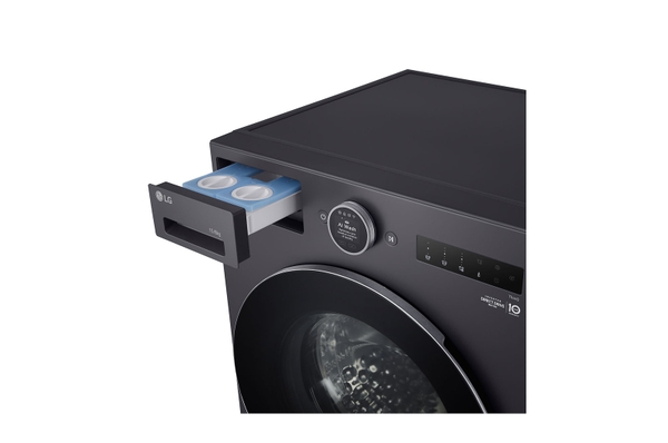 Máy giặt sấy lồng ngang LG AI DD™ 2.0 Inverter 15kg màu đen F2515RNTG