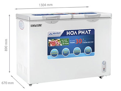 Tủ đông Hòa Phát 1 ngăn 2 cánh HCF 666S1N2