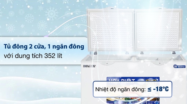Tủ đông Hòa Phát Inverter 352 Lít HPF AD8352