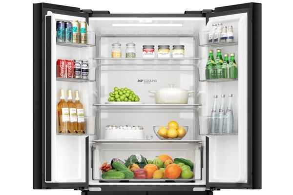 Tủ lạnh Aqua Inverter 410 lít Multi Door AQR-M466XA(GB)