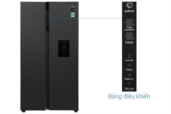 Tủ lạnh Aqua Inverter 550 lít Side By Side AQR-S612XA(WCB)