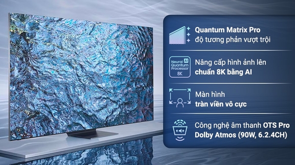 Smart Tivi Neo QLED Samsung AI 8K 85 inch QA85QN900C