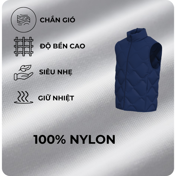 Áo ghile trần nam cổ đứng MV001