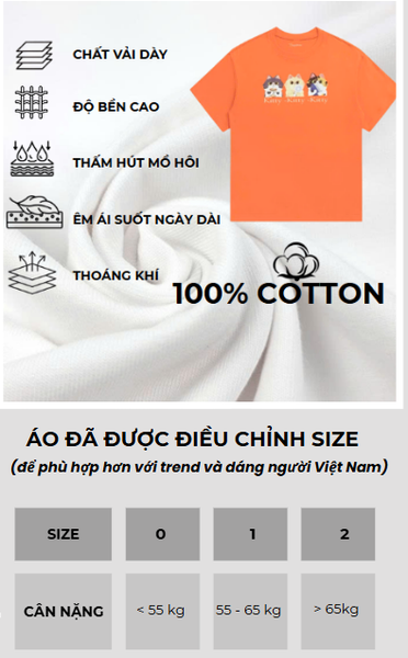 Áo T-SHIRT CAM ĐÁM MÂY - TS0116