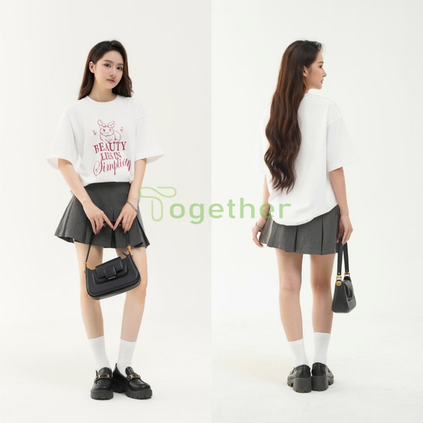 Áo Thun Unisex- THỎ HỒNG