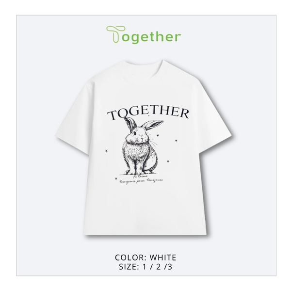Áo Thun Unisex-THỎ ĐEN TOGETHER