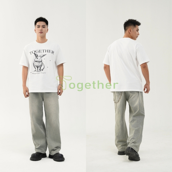 Áo Thun Unisex-THỎ ĐEN TOGETHER