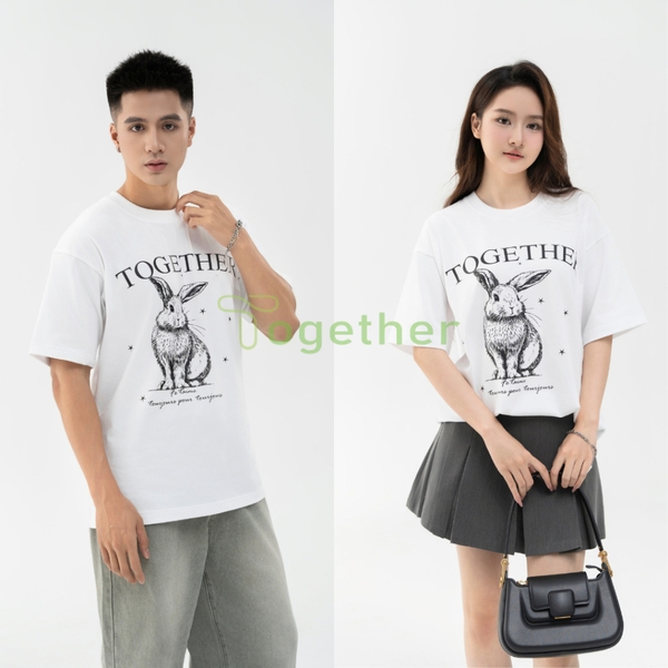 Áo Thun Unisex-THỎ ĐEN TOGETHER