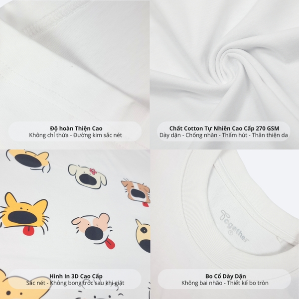 Áo Thun Unisex- 9 ĐẦU CHÓ