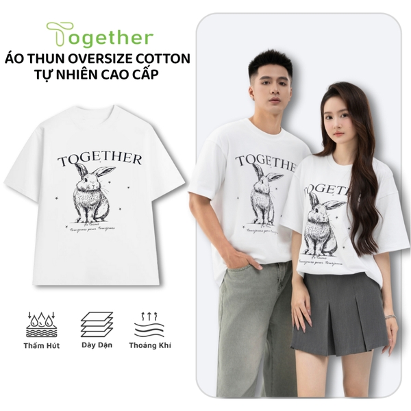 Áo Thun Unisex-THỎ ĐEN TOGETHER