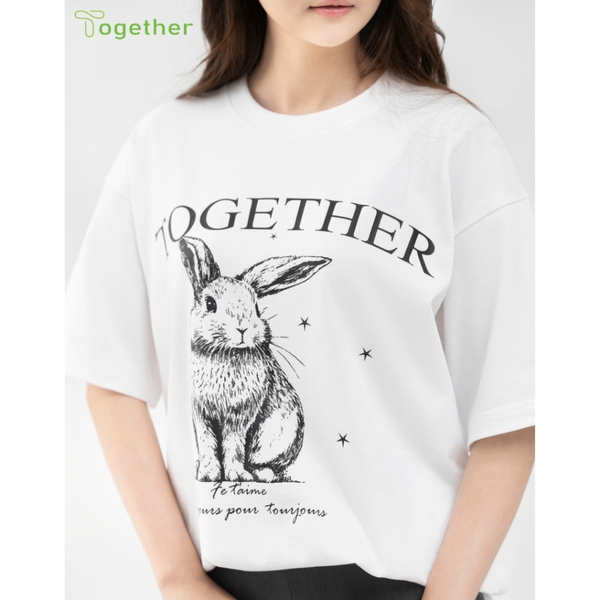 Áo Thun Unisex-THỎ ĐEN TOGETHER