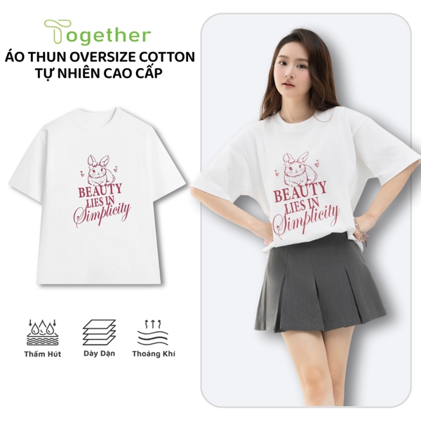 Áo Thun Unisex- THỎ HỒNG