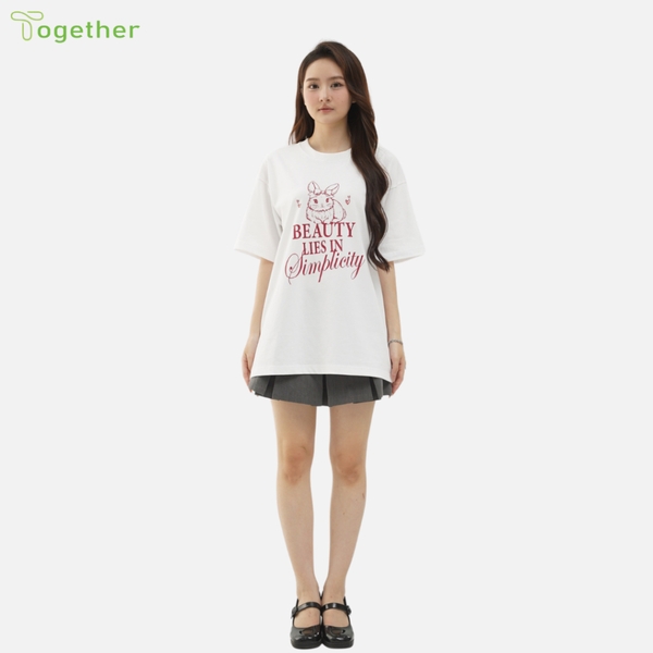 Áo Thun Unisex- THỎ HỒNG