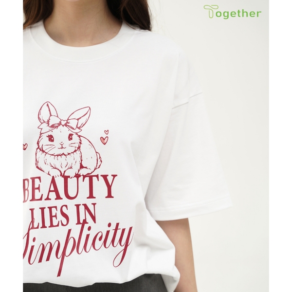 Áo Thun Unisex- THỎ HỒNG