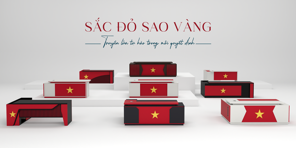 Bộ Sưu Tập Bàn Giám Đốc “Sắc Đỏ Sao Vàng” – Biểu Tượng Niềm Tự Hào Dân Tộc Trong Không Gian Lãnh Đạo