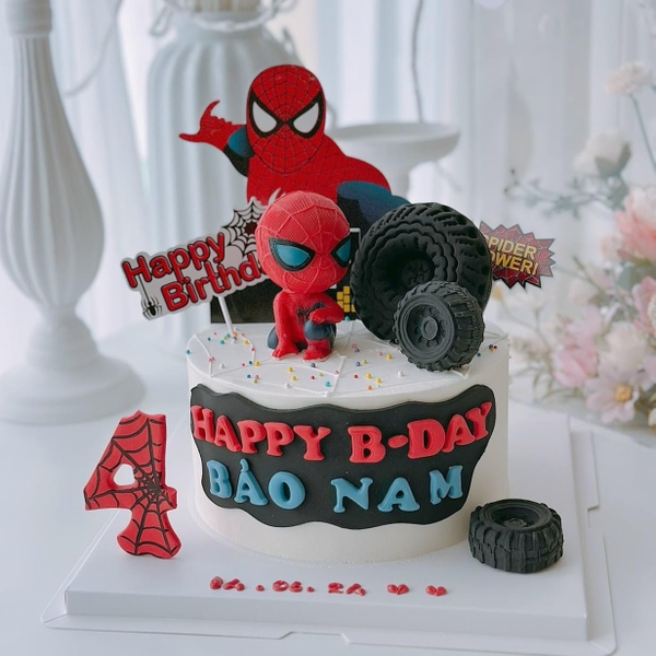 SIEUNHAN-Nhện chibi đầu to nhựa đặc.