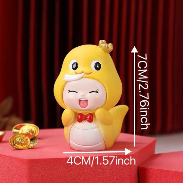 Tượng sứ- Rắn vàng đội vương miện9663.