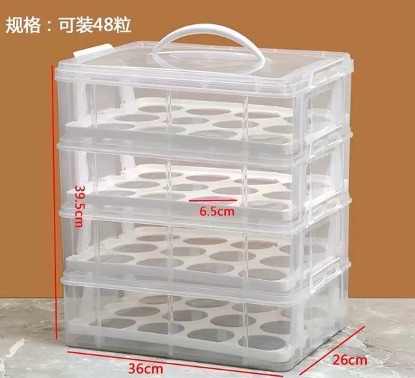 Hộp đựng bánh cupcake di động (có thể tháo dời) 48 lỗ-MÀU TRẮNG.