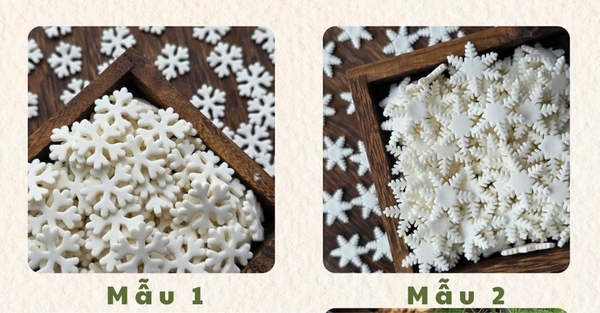 Hộp 100 gam kẹo đường BÔNG TUYẾT mix 2 mẫu.