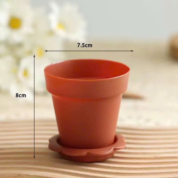 Lốc 20 cốc hình chậu hoa nhựa kt 7.5cmx8cm.