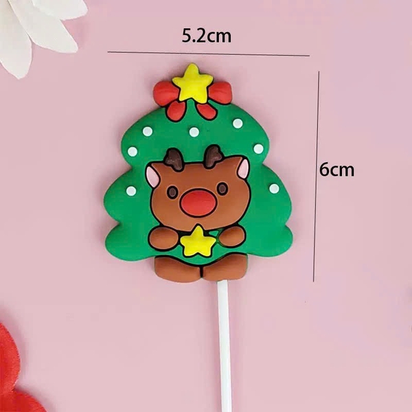 Cây thông noel nhựa dẻo (có hình tuần lộc).