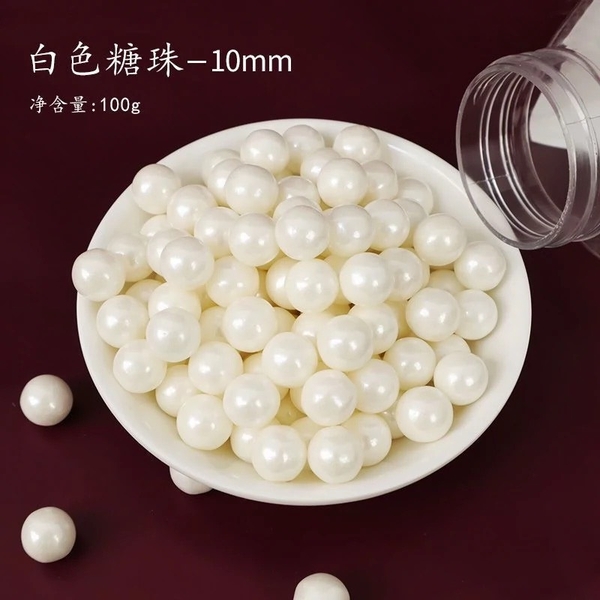 Bi trắng ngọc trai 10mm (túi 100gam).